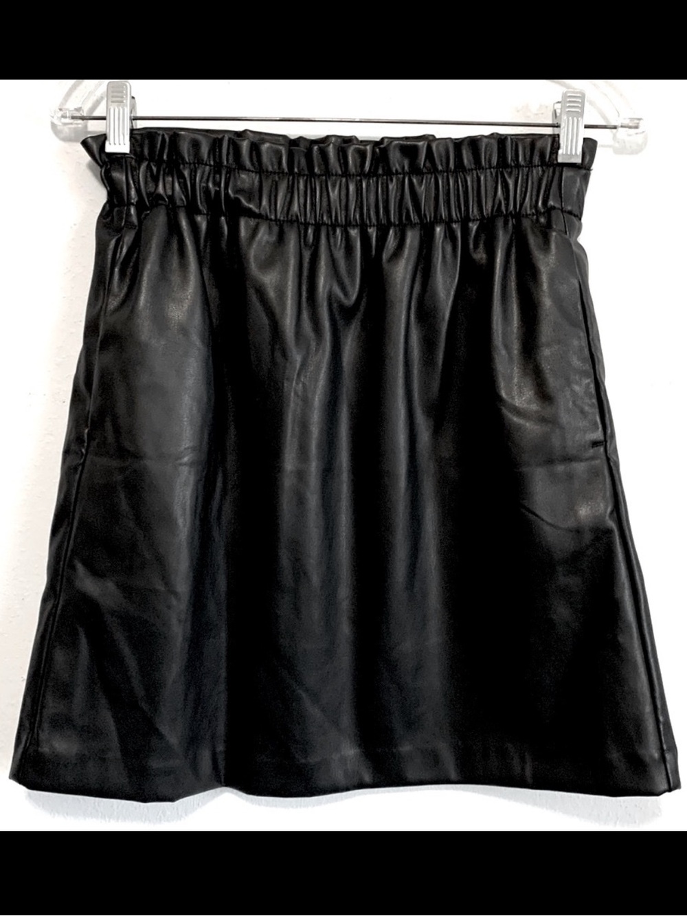 LOFT Faux Leather Mini Skirt